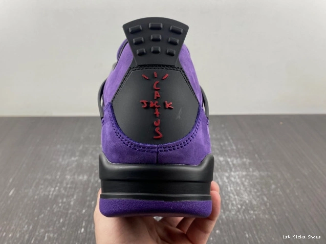 1st Kicks Shoes 4 Suede x Air Scott Jordan Travis Purple 0723